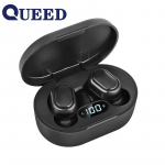 Belaidis dvigubas ausies judesio numeris rodomas &bdquo;Bluetooth&ldquo; ausinės juoda