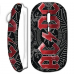 Souris sans fil logo rouge acdc blanc