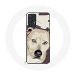 Coque pour Samsung Galaxy A13 5G Chien de Pitbull Blanc