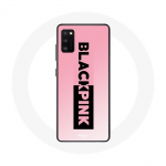 Coque pour Samsung Galaxy S20 Blackpink Groupe de K-pop Logo Noir Rose Fond Rose