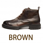 Hip Hop gatvės vyri&scaron;ki batai Auk&scaron;ti užtrauktuku Motociklo batai Kari&scaron;ki 38 ruda