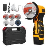 Akumuliatorinis kampinis &scaron;lifuoklis 7000 RPM elektrinis &scaron;lifavimo įrankis mini &scaron;lifuoklis su 1 vnt 16,8 V 2000 mAh baterija US Plug & 6 Blades geltona