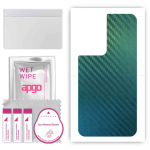 apgo Protective Skin Sticker for the back compatible with Samsung Galaxy S21 Ultra 5G, Wrap Film, Foil, Vinyl - Pattern Carbon Chameleon CAKA1