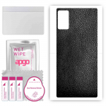 apgo Protective Skin Sticker for the back compatible with Cubot P40, Wrap Film, Foil, Vinyl - Pattern Black Leather