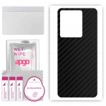 apgo Protective Skin Sticker for the back compatible with Vivo IQOO Z6 Pro, Wrap Film, Foil, Vinyl - Pattern Carbon Black