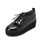 Moteri&scaron;kos lakinės odos Oxfords Derby Batai Platformos Brogues Wingtips Batai 40