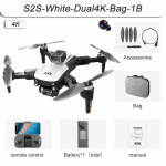 Naujas S2S Mini Drone 8K Profesionalus WIFI HD Aerofotografija ESC dviguba kamera be &scaron;epetėlių kliūčių i&scaron;vengiantis sulankstomas keturkopterio dovanų žaislas