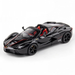 1/22 Cinko lydinio Ferrari kabrioletas sportinis automobilis metalinis lietas modelis simuliacinis transporto priemonės garsas &scaron;viesa atitraukiamas kolekciniai žaislai berniukui dekoruoti dovanos juoda