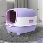 Didelio dydžio kačių kraiko dėžė Pilnai uždara kraiko dėžė Automatinė dezodoracija UV uždara kačių tualeto kačių valymo reikmenys