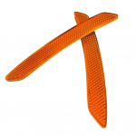 2 vnt. Automobilio atspindinčių &scaron;oninių gabaritinių žibintų lipdukų įspėjamųjų juostų automobilio i&scaron;orės ratų antakių lipdukai automobilių at&scaron;vaitų lipdukai White