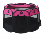 Oxford lightweight Puppy Pet Playpen for Medium Dogs Portable Cat Playpens Indoor Fence Foldable Doggie Play Pen Dog Fences XL 114 114 58cm ry&scaron;kiai rožinė