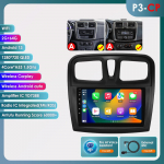 Hizpo Carplay 4G Android 13 Automobilinis radijas Renault Logan 2 2014 - 2019 Sandero 2 Multimedijos vaizdo grotuvas GPS 2din Automagnetola 7862 I&scaron;manusis ekranas P3CP A 4Core 2G 64G AI