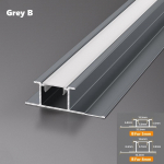 Sienos plok&scaron;tės kampinis LED aliuminio profilis 5/8mm įleidžiamas gipso kartono plytelių užbaigimo kra&scaron;to juostelė namų dekoras linijinis ap&scaron;vietimas 1M For 5mm board