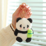 Mielas Pliu&scaron;inis Panda Žaislas Raktų Pakabukas Animacinis Krep&scaron;io Pakabukas Krep&scaron;io Aksesuarai Automobilio Raktų Pakabukas Pakabukas Papuo&scaron;alai Dovana A7