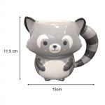 400-500ML Vaiki&scaron;kas Pieno Kavos Puodelis Su Rankena Keraminis Vandens Puodelis Atsparus Kar&scaron;čiui Animacinis Skalavimo Skystis Dantų &Scaron;epetėlis Me&scaron;kutis Panda Animacinis 401-500ml
