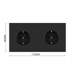 Depoguye Auk&scaron;tos Kokybės Juodas Vintažinis Europos Lempos Jungiklio Lizdas Nerūdijančio Plieno Svirtinis Jungiklis Plok&scaron;tė Universalus Sieninis &Scaron;viestuvo Jungiklis