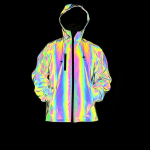Striukė Hip Hop Vandeniui atspari Vėjo striukė Su gobtuvu Atspindinti striukė Vyri&scaron;ka ir moteri&scaron;ka Harajuku Vėjo striukė Su gobtuvu Gatvės striukė XL