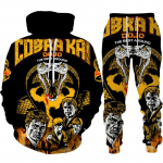 Juokingas Cobra Kai 3D spausdinimo sportinis kostiumas, vyri&scaron;kas &scaron;aunus gobtuvas/kelnės/kostiumas Hip Hop 2022 m. madinga ilgomis rankovėmis bėgiojanti sportinė apranga, sportinis komplektas 5XL