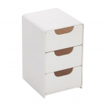 Stalinis organizatorius, laikymo dėžutė su stalčiais, didelės talpos, sukraunama, apsaugota nuo dulkių, makiažo laikiklis, stalo organizatorius balta