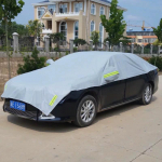 Sustorintas automobilio pusiau uždangalas: Apsauga nuo saulės, lietaus ir sniego su &scaron;ilumos izoliacija Gray Half Cover