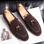 Nauji Nauji Vyri&scaron;ki Zom&scaron;iniai Kutais Vairavimo Batai Patogūs Vestuviniai Suknelės Juodi Ruda Slip On Loferiai Oksfordo Sapatos Tenis Masculino 44 ruda