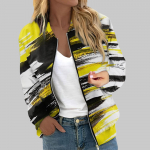 Moteri&scaron;ki vir&scaron;utiniai drabužiai su spaudiniu ilgomis rankovėmis, laisvalaikio užtrauktuku susagstomi megztiniai mar&scaron;kinėliai plona striukė moterims XL oranžinė