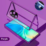 360&deg; Skaidrus Dvipusis Stiklas Magnetinė Adsorbcija Metalinis Bamperis Telefono Dėklas Honor 400 400 Pro 400 Lite Paslėpta Sagtis Objektyvo Apsauga Smūgiams Atsparus Vir&scaron;elis Honor 400 Lite