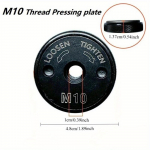 1 vnt. M10/M14/5-8/11 sriegio greito atleidimo flan&scaron;inė veržlė kampiniam &scaron;lifuokliui - Didelio stiprumo metalinis fiksavimo flan&scaron;as su fiksavimo veržle prispaudimo plok&scaron;te, saugus įrankis M10