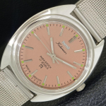 RANKINIS VINTAGE HMT KOHINOOR INDI&Scaron;KAS VYRI&Scaron;KAS LAIKRODIS SU ROŽINIU CIFERBLATU a440945-4