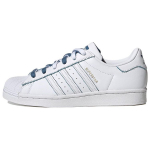 Adidas Superstar Balti Keistos Mėlynos Moteri&scaron;ki Kedai Debesėlio Baltumo Aukso Metaliko GX2012 42⅔