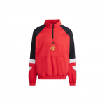 Adidas SS23 piktogramos Retro serijos &bdquo;Manchester United Football Contrast&ldquo; logotipas Spausdinti ilgomis rankovėmis vyrų futbolo megztinis raudonas HT2000 L