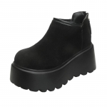 Madingi 8CM Suede Platformos Moteri&scaron;ki Sniego Ankle Boots Dizainerio Sagtis Auk&scaron;takulniai Batai Trendas Mada Nauji Gladiatoriai Žieminiai Botas De Mujer 39 juoda