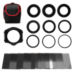 Kvadratinių neutralaus tankio filtrų rinkinys ND2+4+8+16 su žiediniu adapteriu ir laikikliu Kameros fotografijai įvairiaspalvis