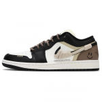 Jordan Air Jordan 1 Low Neslystantys Atsparūs dilimui Žemi Krep&scaron;inio Batai Vyri&scaron;ki Juodi Rudi 553558-131(Komanda24-) 40
