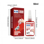 Sriegių laikiklis 50 ml Veržlė / Varžtas Užraktas Veržlės Sandarinimo tvirtinimo detalės Automobilio sriegio užrakto sandariklis tvirtinimo detalėms metalams ir varžtams
