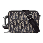 Dior Oblique Classic Siuvinėtas Monogramos Spaudinys Peties Dirželis Techninio Audinio Sankabos Rankinė Vyri&scaron;kos Rankinės Juoda 2OBBC119YSE-H05E Basic Set (Bag+Dust Bag)