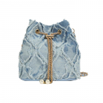 Ling Grid grandinėlės kibiro formos rankinė, paprasta crossbody rankinė, moteri&scaron;ka madinga rai&scaron;teliu su kutais rankinė per petį mėlyna