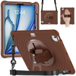 Besisukantis rankenos dėklas IPad Air Pro 13 11 2026 M4 2025 M5 M3 2024 M2 Air 4 5 Pro 11 12.9 2018-2022 tvirtas stovas iPad Air 13 2026 M4 &scaron;okoladas