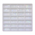 Domino pelėsis silikoninis holografinis &scaron;okolado formelės holografinė &scaron;okolado plytelės formelė dervos liejimui domino formelė balta
