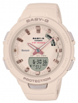 Laikrodis FOR Step Smėlio spalvos [Casio] Baby-G SPORTS, Žingsnių skaičiavimas, Bluetooth, BSA-B100-4A1JF, Moteri&scaron;kas, smėlis