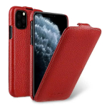 Melkco Vertikalus natūralios odos dėklas IPhone 14 Pro Max 15 16 Plus 17 Air 13 11 12 Mini XS Max XR, pirmas sluoksnis, karvės odos dangtelis iPhone 16e raudona