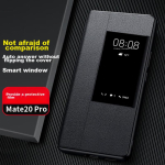 Huawei Mate20 Pro telefono dėklas, Huawei Mate20 Pro Neatsidengiantis &bdquo;Smart View&ldquo; langelis, Pilna apsauga nuo kritimo, Itin plonas apsauginis dėklas, Juodas