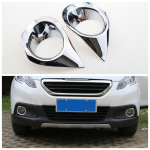 2 vnt. ABS priekinis kairysis de&scaron;inysis rūko žibinto rėmo apdailos dekoracija Peugeot 2008 2014-2019 automobiliui Style1 black