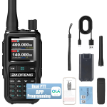 Dviguba pakuotė Baofeng UV-5R Mini 5W radijo stotelės | Bluetooth kanalo sinchronizacija + NOAA audrų prane&scaron;imai | Įkraunamos per Type-C avarijoms