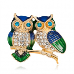 Miss Sugar Fashion Owl Kalnų kri&scaron;tolinio lydinio moteri&scaron;ka sagės segtuko suknelė, megztinio palto ornamentas