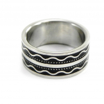 Bague Homme 'Hugo' noir acier 56 juoda