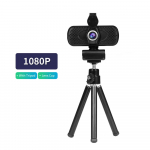 1080P HD plačiakampė internetinė vaizdo kamera vaizdo konferencijų kamera USB Plug & Play su objektyvo dangteliu ir trikoju