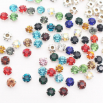 Reklama Ss12 -Ss40 Crystals Claw Cup Kalnų kri&scaron;tolas Blizgūs Strass Akmenys Metalo pagrindo Audinys Karoliukai Rankdarbiai Top Kalnų kri&scaron;tolas drabužiams 5mm 100pcs
