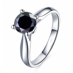 Bague Ringen tikras moissanito žiedas su sertifikatu originalus sidabrinis 925 papuo&scaron;alas Mėlyna žalia rožinė 1ct Gra moissanite brangakmenio sužadėtuvių dovana 0.5ct No.9 juoda