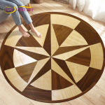 &bdquo;Compass Round Area&ldquo; kilimėlis, retro stiliaus britų karinio jūrų laivyno naujojo pasaulio atradimo kilimėlis, svetainės miegamojo kilimai, neslidūs kilimėliai vaikams žaisti Diameter 150cm